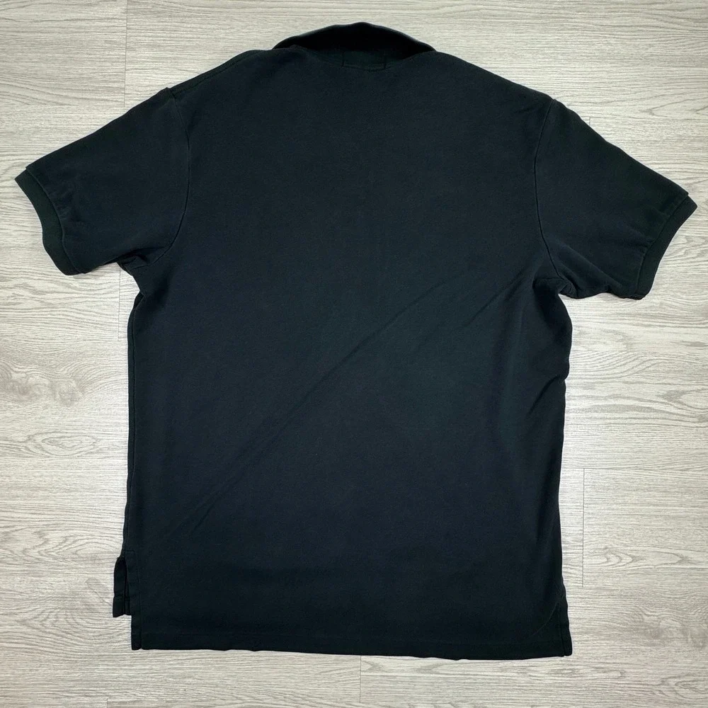 Polo Ralph Lauren Mens Polo Shirt Classic Fit Black Large Red Pony Logo Cotton